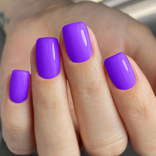 Short bright face Europe and the United States cross-border foreign trade solid color purple series daily simple Joker wearable armor detachable 24 pieces