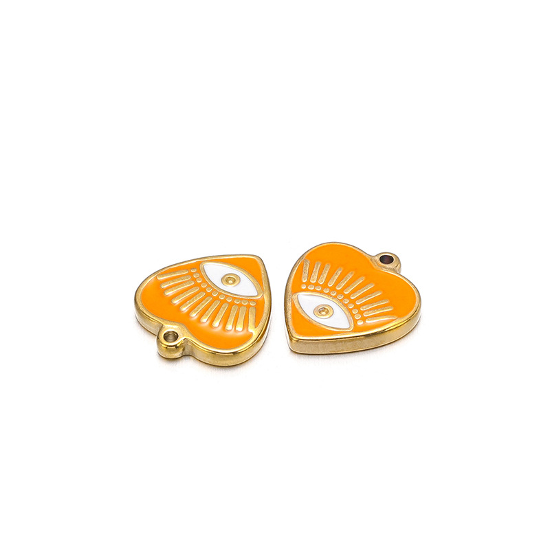 28g Weight Pendant Jewelry Making Type 14*16MM Jewelry Making Size DIY Jewelry Accessories Classification 14*16MM Hole Size 5 PCS/Package Quantity 304 Stainless Steel Material Devil's Eye, Heart Shape Pattern Enamel Design Casual, Simple Style Style 5 PCS/Package 14*16MM 14*16MM 304 Stainless Steel Devil's Eye Heart Shape Pendant 9