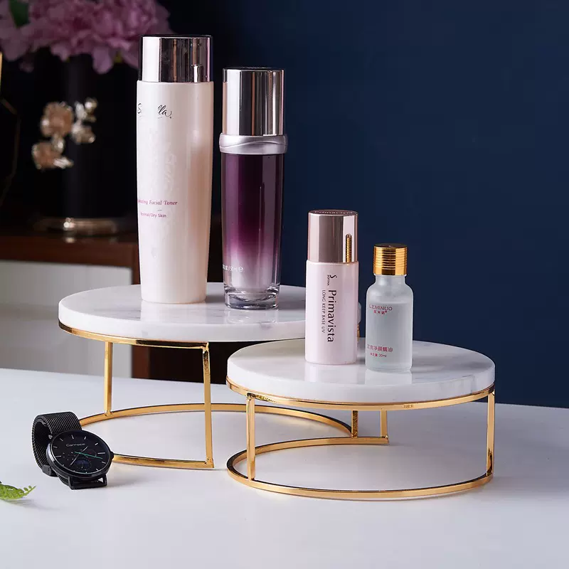 北欧风美食摄影道具天然大理石蛋糕托盘甜品台摆件展示架酒店摆台