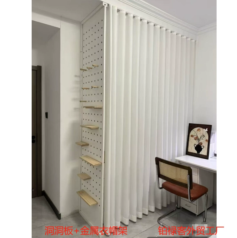 Перфорированная доска, металлическая боковая панель шкафа, трехсторонняя перегородка с прорезями, боковая стенка, гостиная, вход, стеллаж для хранения из цельного дерева