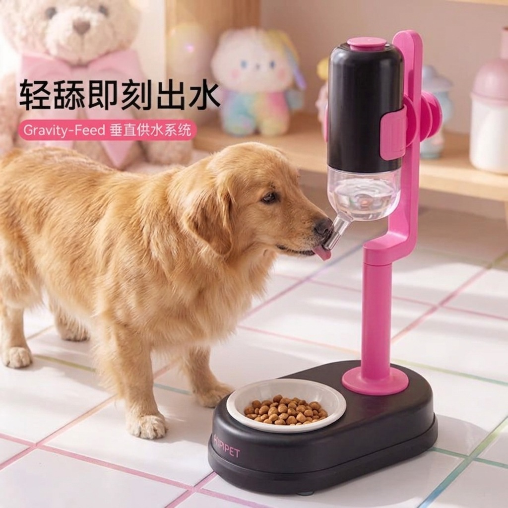 Alimentar de agua vertical para mascotas colgando jaula de suelo de doble propósito para gatos y perros con altura ajustable de cerámica de acero inoxidable