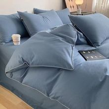 160支长绒棉纯棉床上四件套全棉100宿舍床单三件套床笠款被套床品