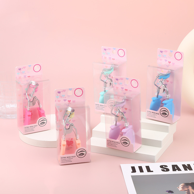 Nuevo rizador de pestañas con mango de melocotón, rímel de belleza, rizado, estereotipo de pestañas, pestañas hermosas, herramientas auxiliares de belleza