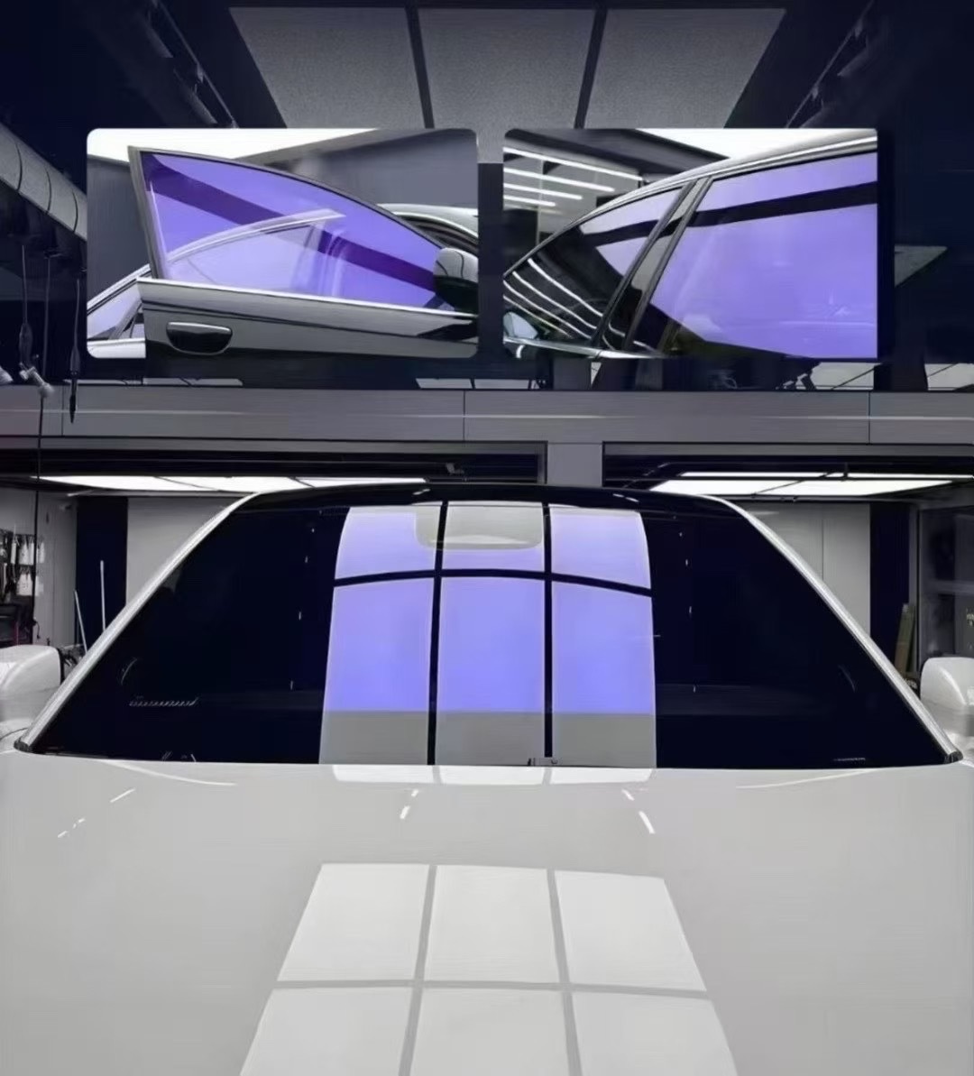 Double Silver Imperial Purple Kt70 Front Windshield Film High Heat Insulation Explosion-Proof Sunscreen Film Car Window Glass Privacy Solar Film