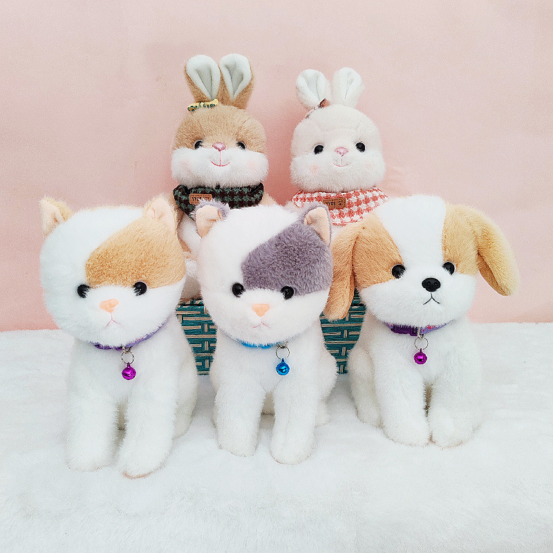 De los niños de gran salto perro de peluche de juguete Prensa muñeca de peluche perro cachorro muñeca femenina regalo de cumpleaños al por mayor