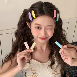 甜美可爱少女椭圆果冻发夹头饰化妆夹刘海夹前额碎发夹侧边夹发饰