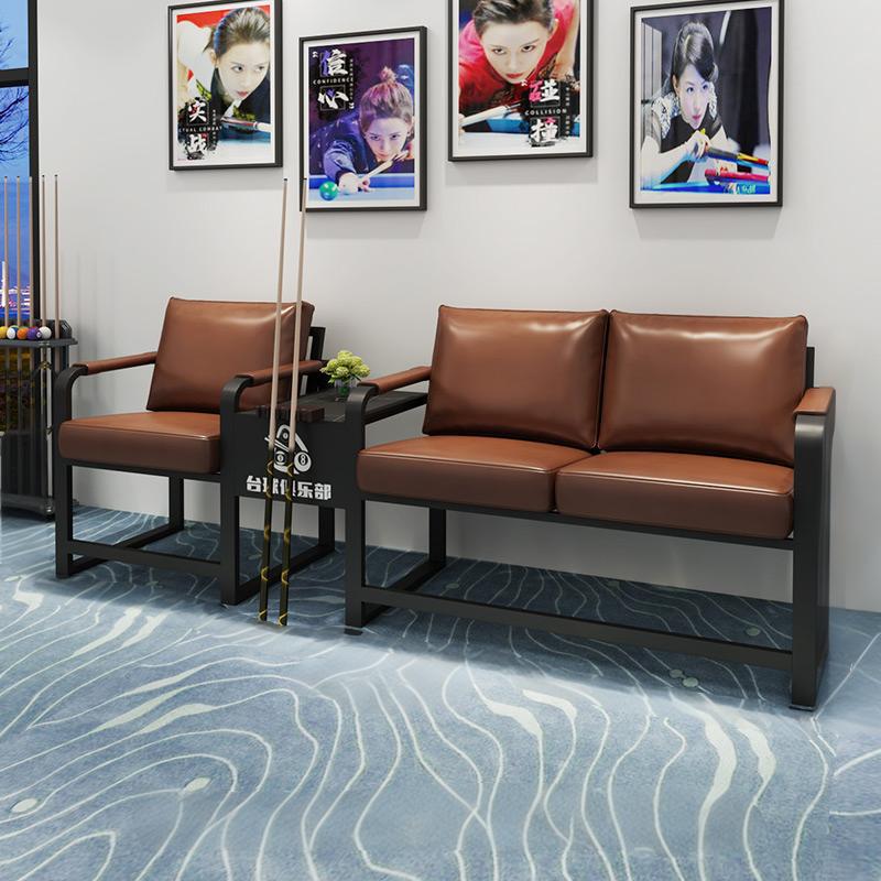 Conjunto de sofá y mesa para sala de billar, sillas de visualización integradas, sillas de descanso sencillas para sala de billar, sofá para ver partidos, sillas de visualización para sala de billar.