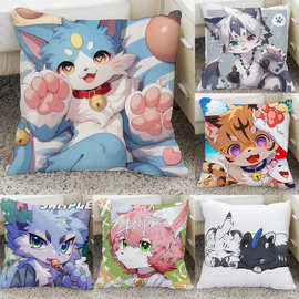 抱枕图片双面diy图片furry福瑞兽人卡通动漫照片制作靠枕送朋友