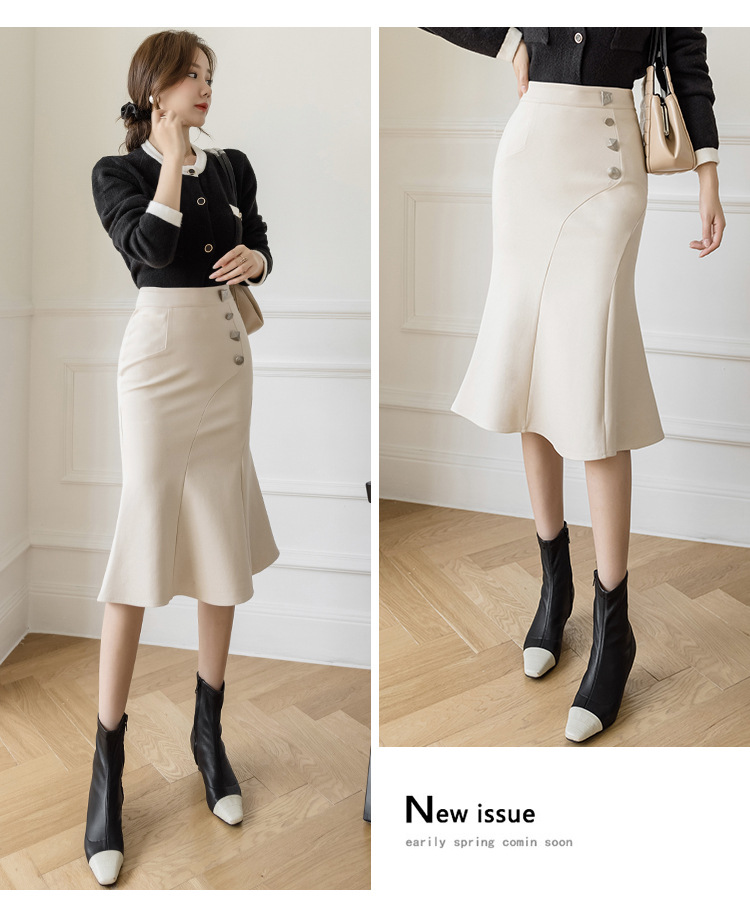 Khaki Pencil Skirt