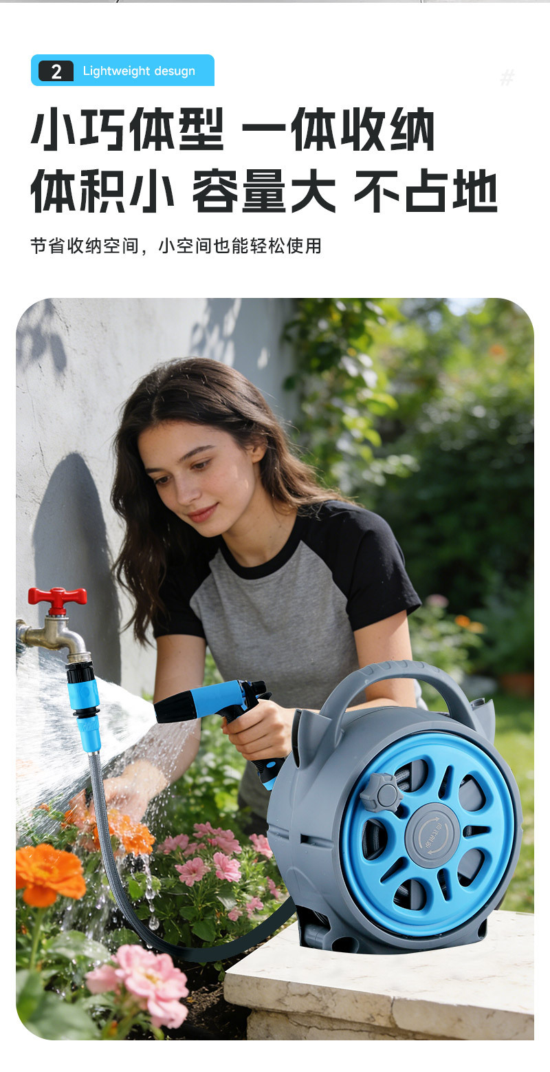 Premium Garden Watering Hose with Faucet Connector for Home Use, Car Washing, Watering, High-Pressure Water Gun Nozzle, Storage