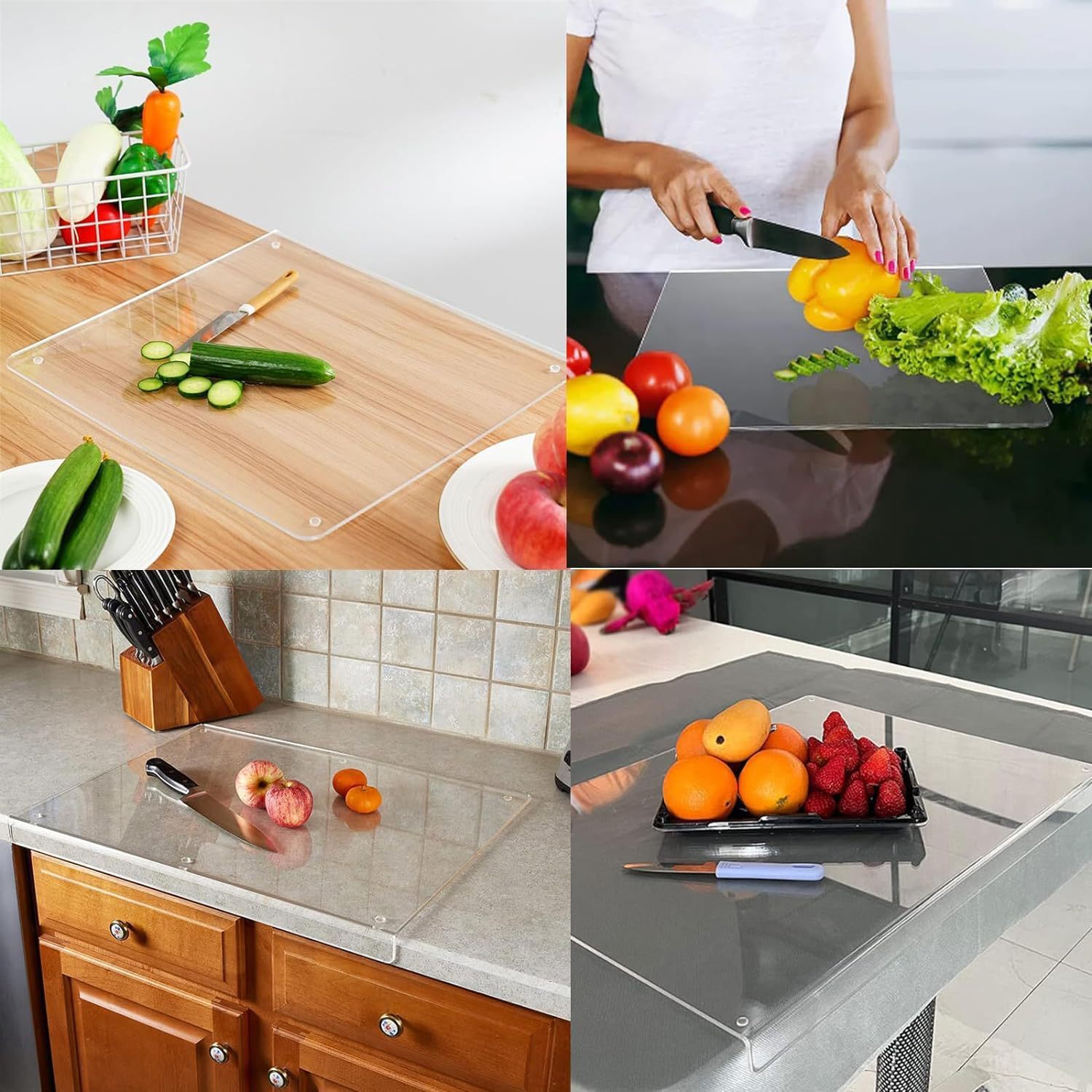 437g Weight Chopping Board Kitchen and drinking utensils 1 Piece Quantity Home Occasion Acrylic Material Solid Color Pattern Simple Style Style Simple Style Solid Color Arylic Chopping Board 1 Piece 6