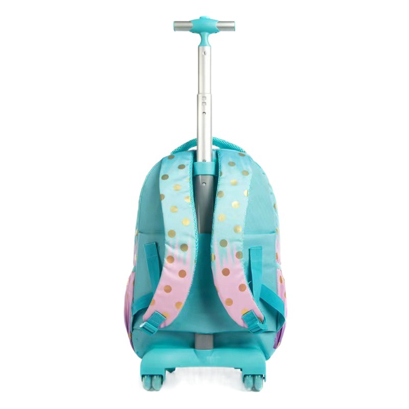 Nuevo estilo de dibujos animados lindo con lentejuelas para estudiantes de primaria, mochila de tres piezas de 17 pulgadas para niños y niñas