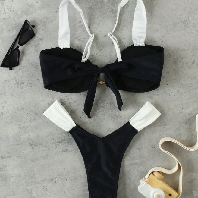 Elegant Women's Bikini Set Fashionable Party Swimsuit Sexy Style Beachwear For Spring Summer Regular Fit Polyester Nylon_ecoleips.com