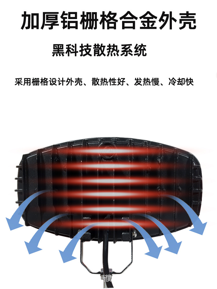 New 9inch Euro Truck Modified Light High-Power High-Brightness Work Light Driving Light Marine Searchlight Universal Model