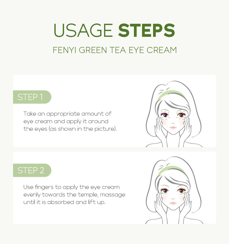 FENYI Green Tea Eye Cream 30g hydrates and moisturizes the eye skin. Cross-border manufacturer wholesale in stock undefined