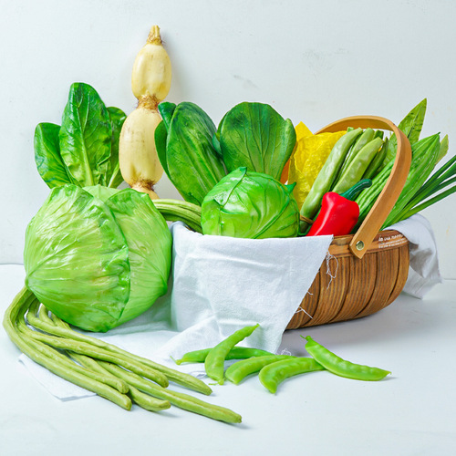 Bulk wholesale fake vegetables early education props studio shooting props window display decorations fake cabbage radish fake vegetables