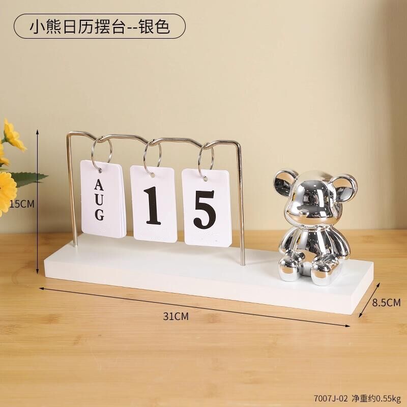 Madera Flip calendario escritorio creativo personalizado escritorio calendario hogar escritorio calendario joyería simple decoración decorativa de la tabla