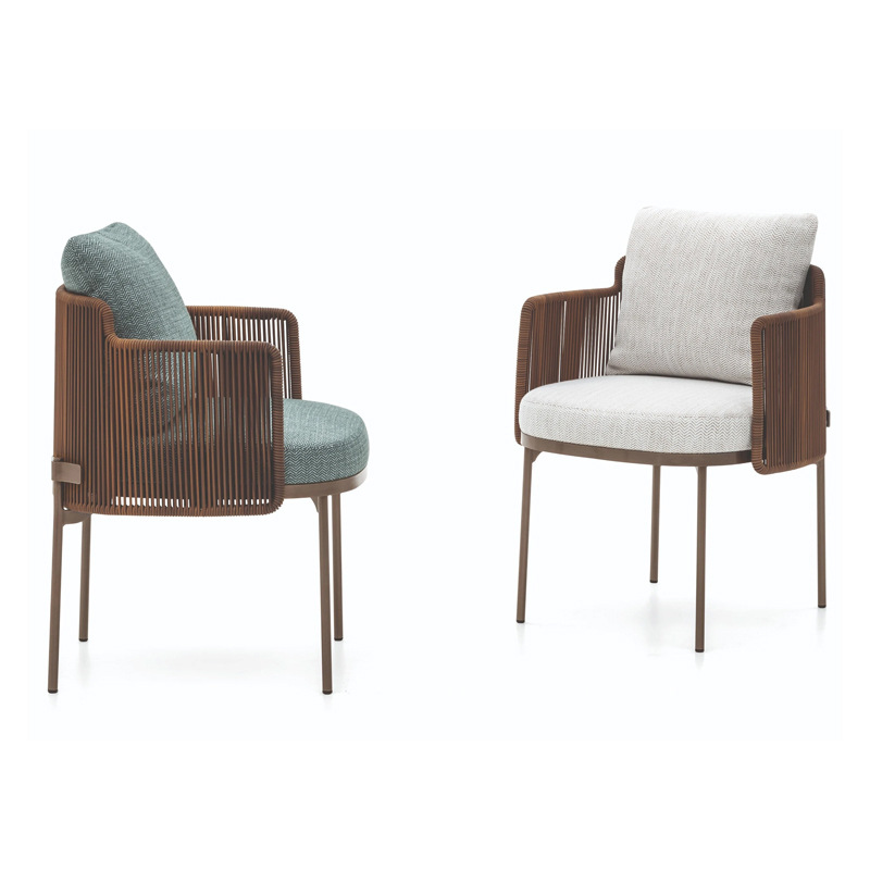 Mesas y sillas al aire libre Patio Balcón Jardín Mesa de teca al aire libre Ocio nórdico Mesas y sillas de ratán al aire libre Mobiliario combinado