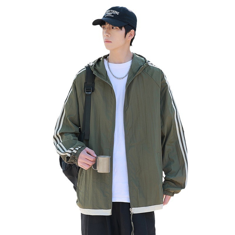 Fábrica de montaña ropa de protección solar para mujeres de verano nuevo anti-UV manga larga chaqueta con capuchón ligera delgada hombre 7706