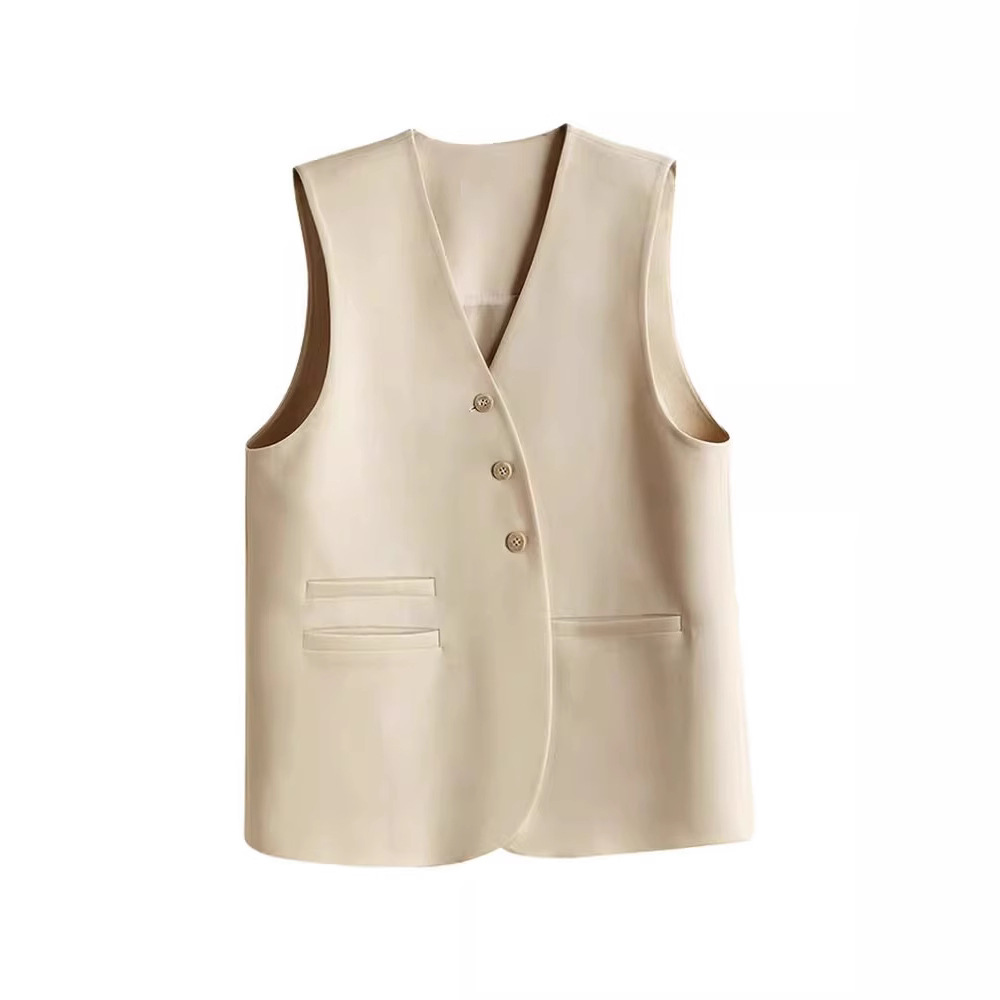 Trendy Women's Vest Spring/Summer 2025 New Sleeveless Blazer Layered Vest Internet Celebrity Vest Petite