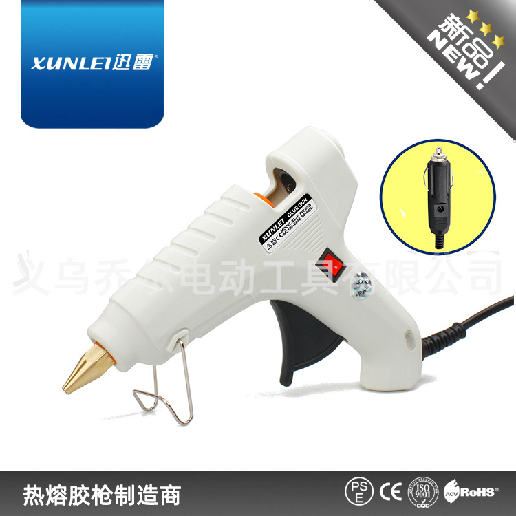 【迅雷品牌】40W手动带开关点胶设备车载点烟器DC 12V 热熔胶枪