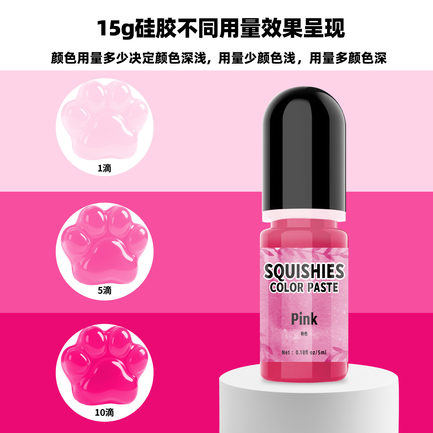 Factory direct cross-border 24 color 5ML kneading silicone color essence aromatherapy candle handmad