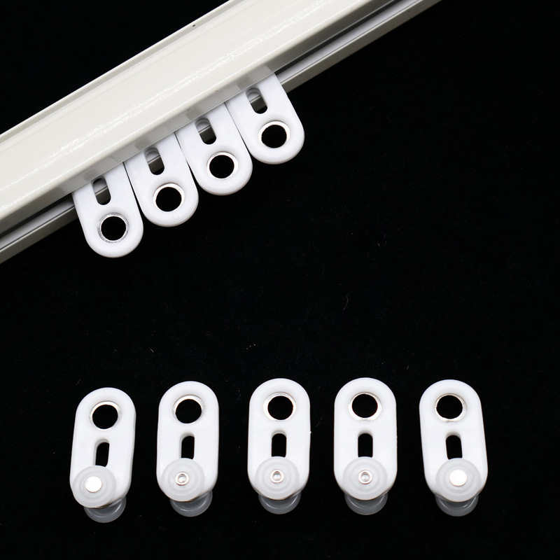 White curtain pulleys, ceiling roller blind accessories, silent curtain track pulleys, suitable for wardrobes and sliding doors White curtain pulleys, ceiling roller blind accessories, silent curtain track pulleys, suitable for wardrobes and sliding doors