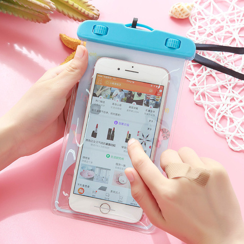 Outdoor Cute Cartoon Mobile Phone Waterproof Bag Transparent Diving Waterproof Case Touch Screen Sealed Float Swimming Supplies Wholesale 