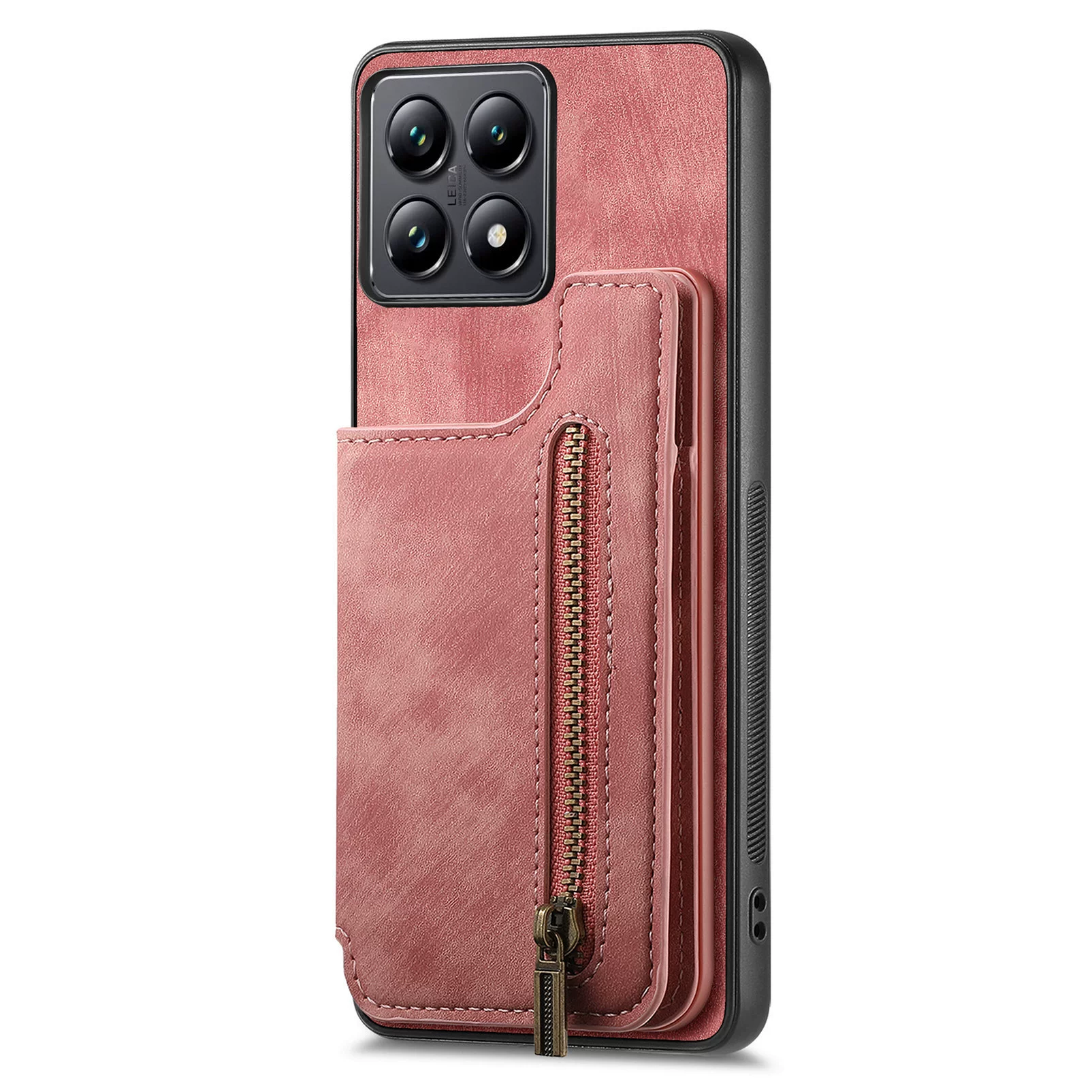 Совместимый чехол-кошелек с молнией в ретро-стиле для Xiaomi 14T, Poco F7 / Poco X7 Pro, задняя крышка для карт и телефона