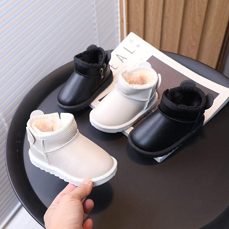 Children's snow boots 2023 Winter Baby Cotton boots girls all-match warm winter shoes boys cotton shoes children's short boots tide