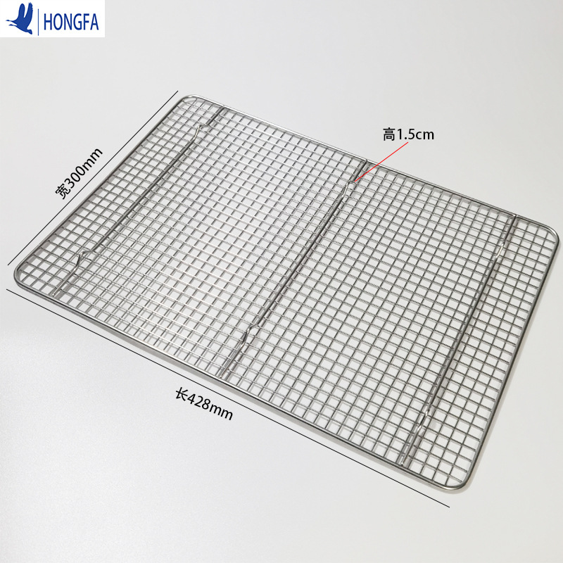 燒烤工具不鏽鋼網架加粗蛋糕冷卻架長方形迷你烤盤網多功能燒烤架
