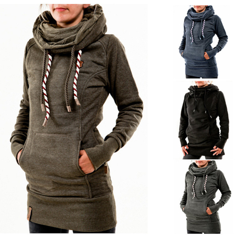 2026 Spring and Autumn Hoodie for Women, European and American Style, with Hooded Collar, Drawstring, and Star Design, for Aliexpress and Amazon Foreign Trade
