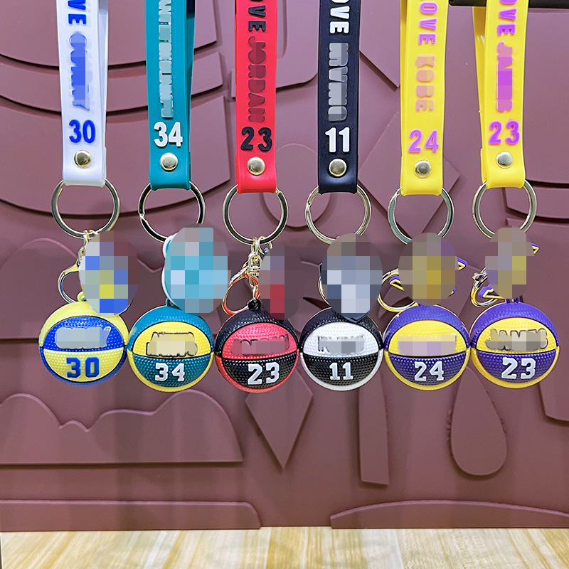 Estrella Baloncesto llavero Kobe Curry James Owen mochila estudiante colgante recuerdo moda pequeño regalo