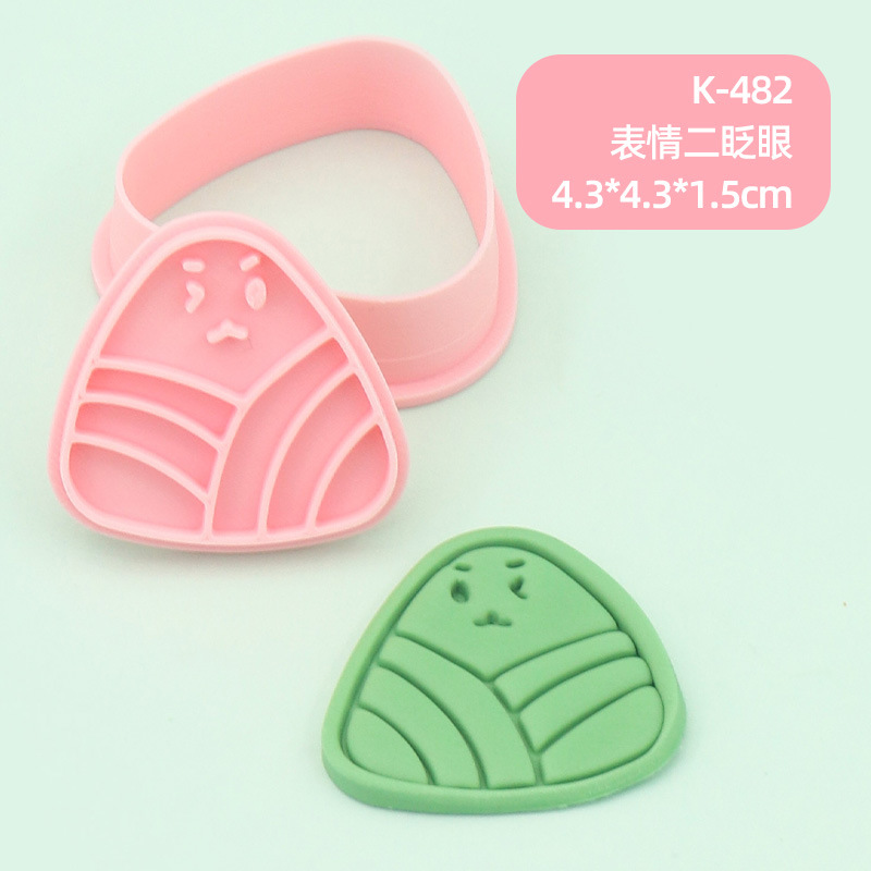 Molde de galletas de dibujos animados del Festival del Bote del Dragón, molde realista para galletas del Festival del Bote del Dragón, herramienta de repostería 3D tipo prensa para fondant.