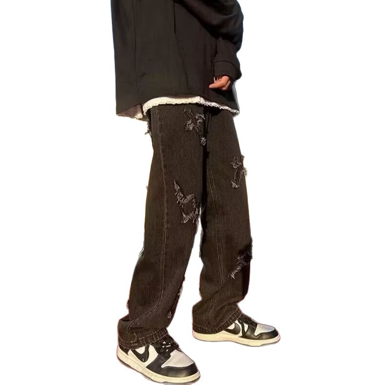 Verano delgado micromodía jeans para hombres adolescentes varones pantalones largos de escuela secundaria casual