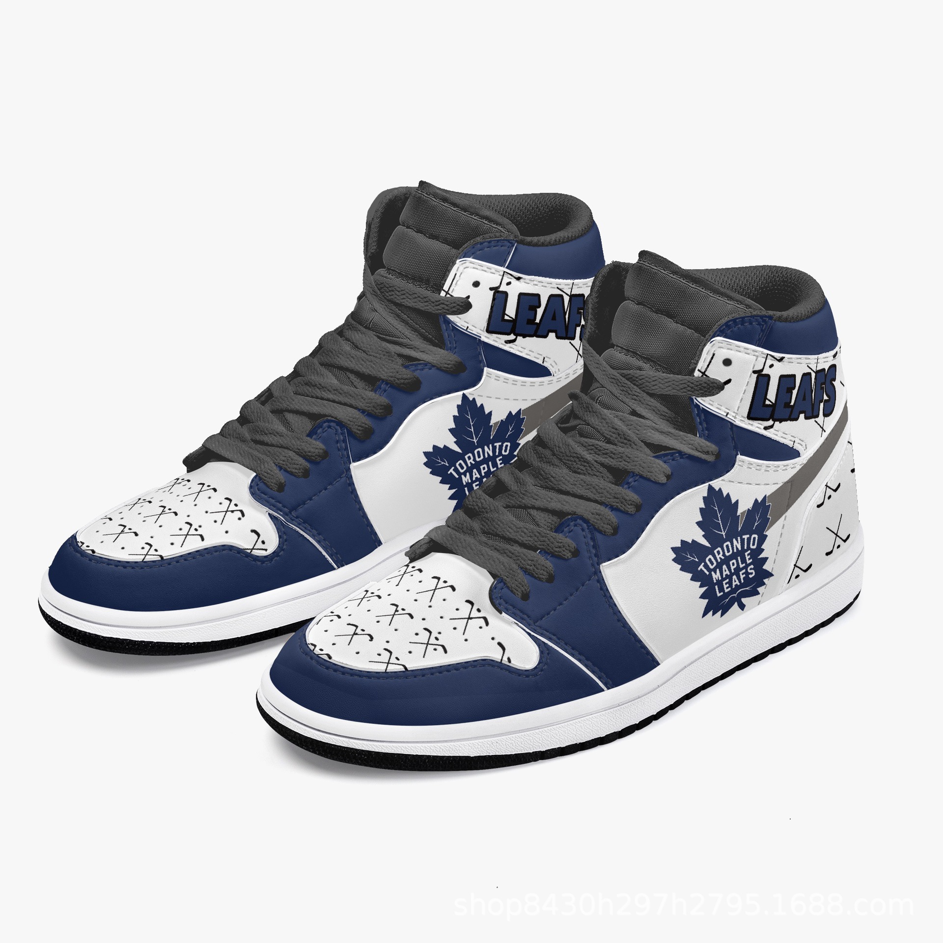 2022国际站爆款NFL球队印花高帮板鞋个性定 制休闲男鞋一件代发