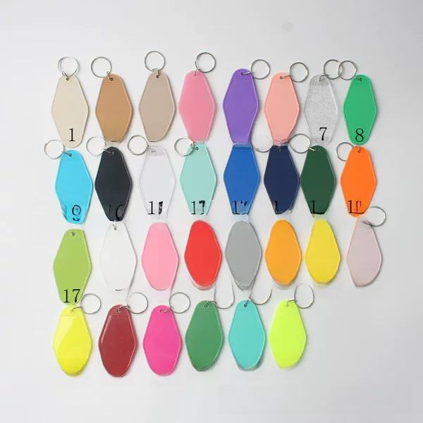 Blank hotel key chain vintage motel number card hotel key chain Diamond key card