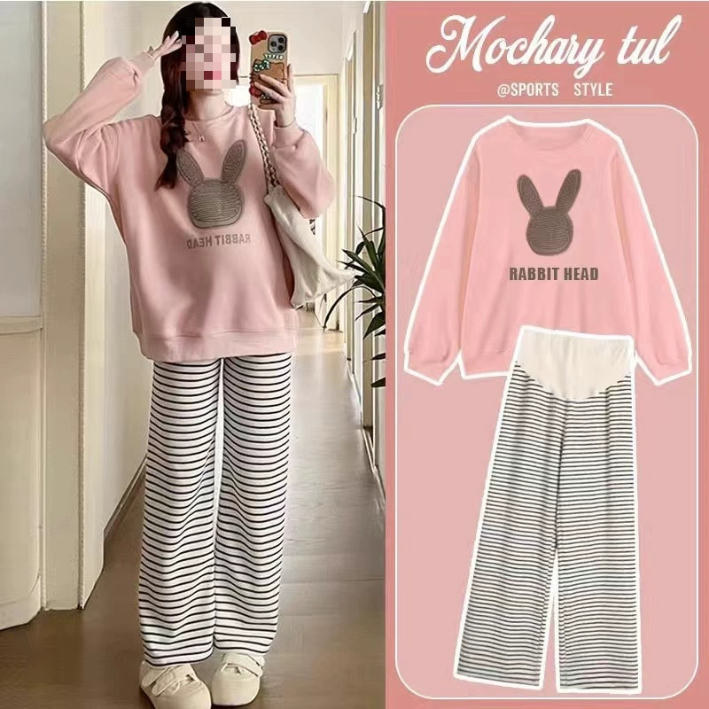 Одежда для беременных на флисовой подкладке и утолщенная осенне-зимняя новая нижняя рубашка, свободная повседневная толстовка большого размера, модный весенне-осенний верхний топ