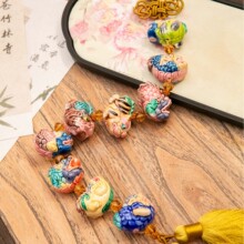 双11龙生九子国潮文创手工家居办公室车载商务送礼中高端陶瓷挂饰