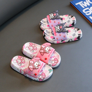 Children's Slippers Summer Girls Super Cute Sanrio Hello Kitty Home Non-Slip Slippers Cartoon Kidsren