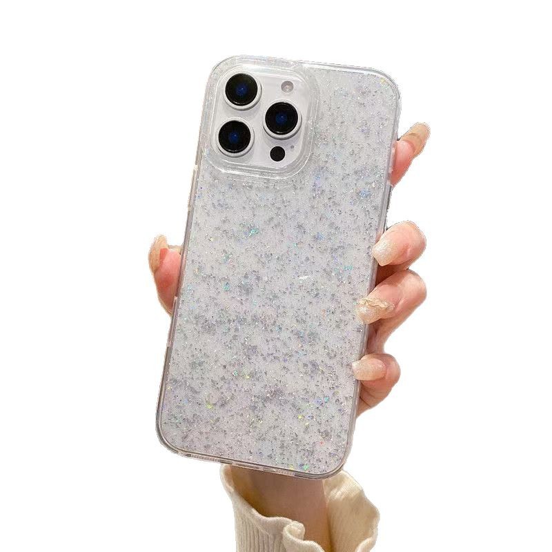 Estilo ins transfronterizo para iPhone 15 funda para teléfono móvil brillo de doble cara IMD Apple 16/14pro Japón y Corea 13/12x