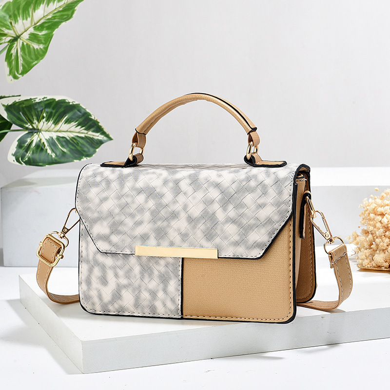 Nuevo empalme versátil bolsa impresa color contraste mochila bolsos de mujer transfronterizos bolsos de hombro de alta calidad