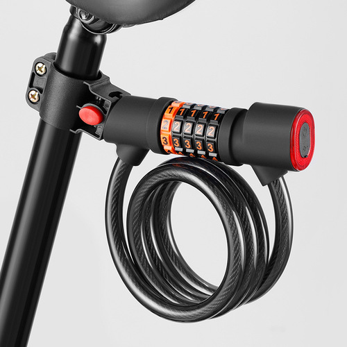 Password lock bicycle with light password lock mountain bike city bike five-digit password lock tail light Type-c charging