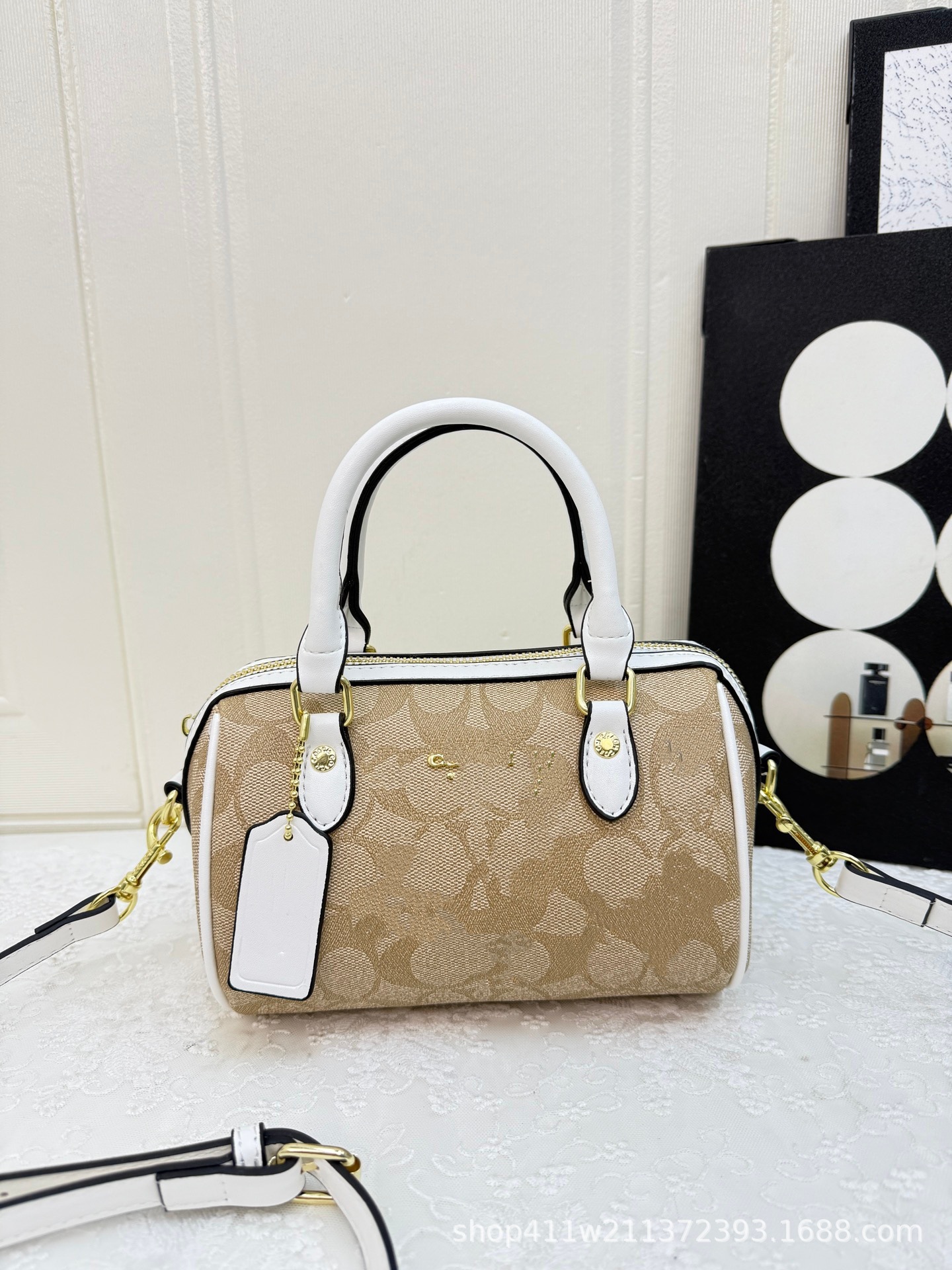 Koujia New Pillow Bag Monogram Mini Fashion Crossbody Single Shoulder Women's Handbag Boston Large Capacity Bag - Thumbnail 7