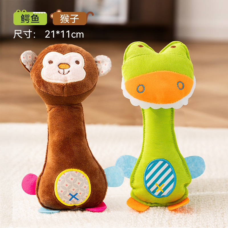 Juguetes de peluche para perros de girafa sonora para animales de zoológico resistentes a la mordida para aliviar el aburrimiento para compañerismo interactivo para mascotas y gatos juguetes