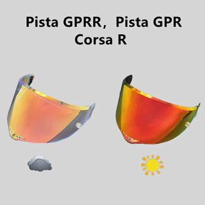 Helmet Lens Pista Single-Pin — Dəbilqə (Kaska) aksesuarları - pista-aurora-red-turns-deep-red