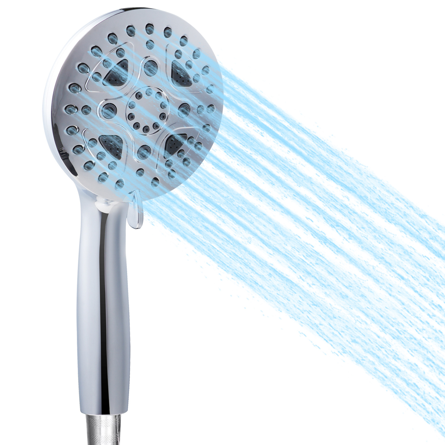 Bote de ducha de baño para el hogar europeo y americano transfronterizo, cabezal de ducha, cabezal de ducha presurizado con 7 funciones