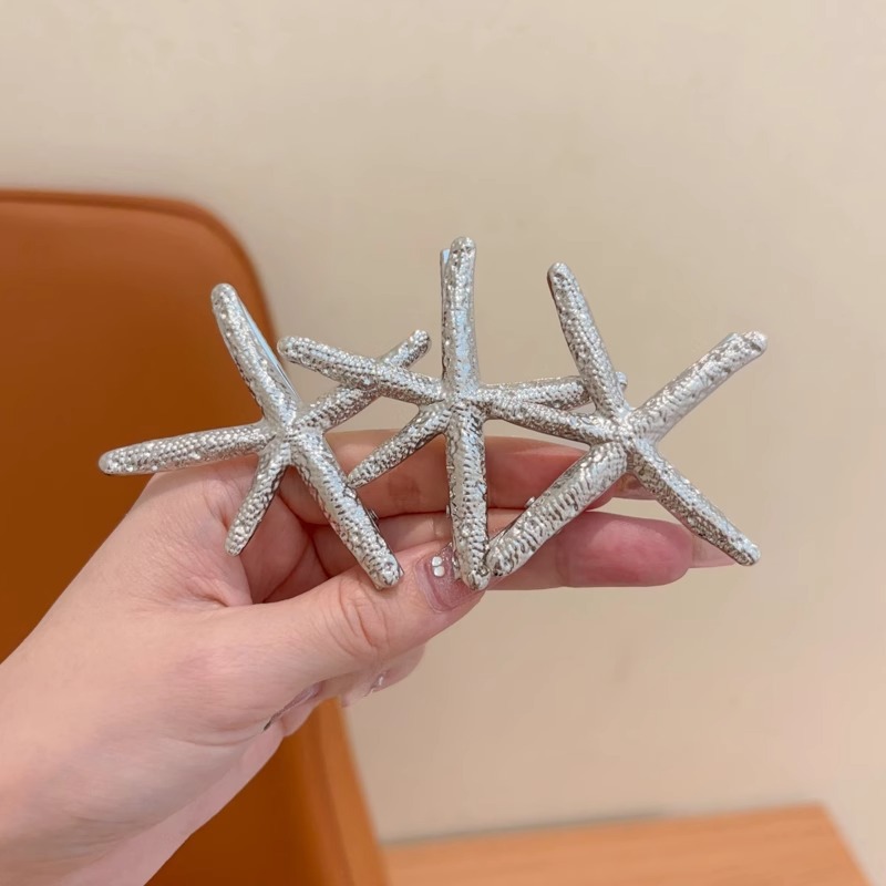 Sweet cool girls coreana simple temperamento estrella de mar tarjeta de cabello de niñas sensación de alto nivel frange broca de cabello cortada broca de boca de pato lateral