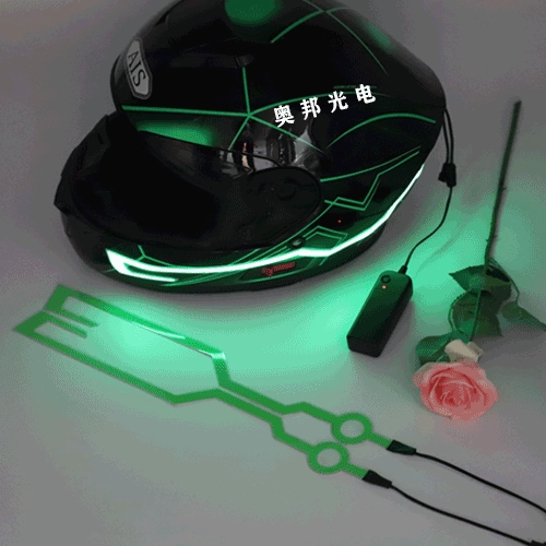 Светящаяся полоса для мотоциклетного шлема Cool Rider, светящееся украшение для шлема, предупреждение о езде, EL Light, водонепроницаемая светящаяся полоса