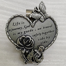 跨境新品守护天使遮阳板夹新手司机安全礼物汽车饰品遮阳板帽夹